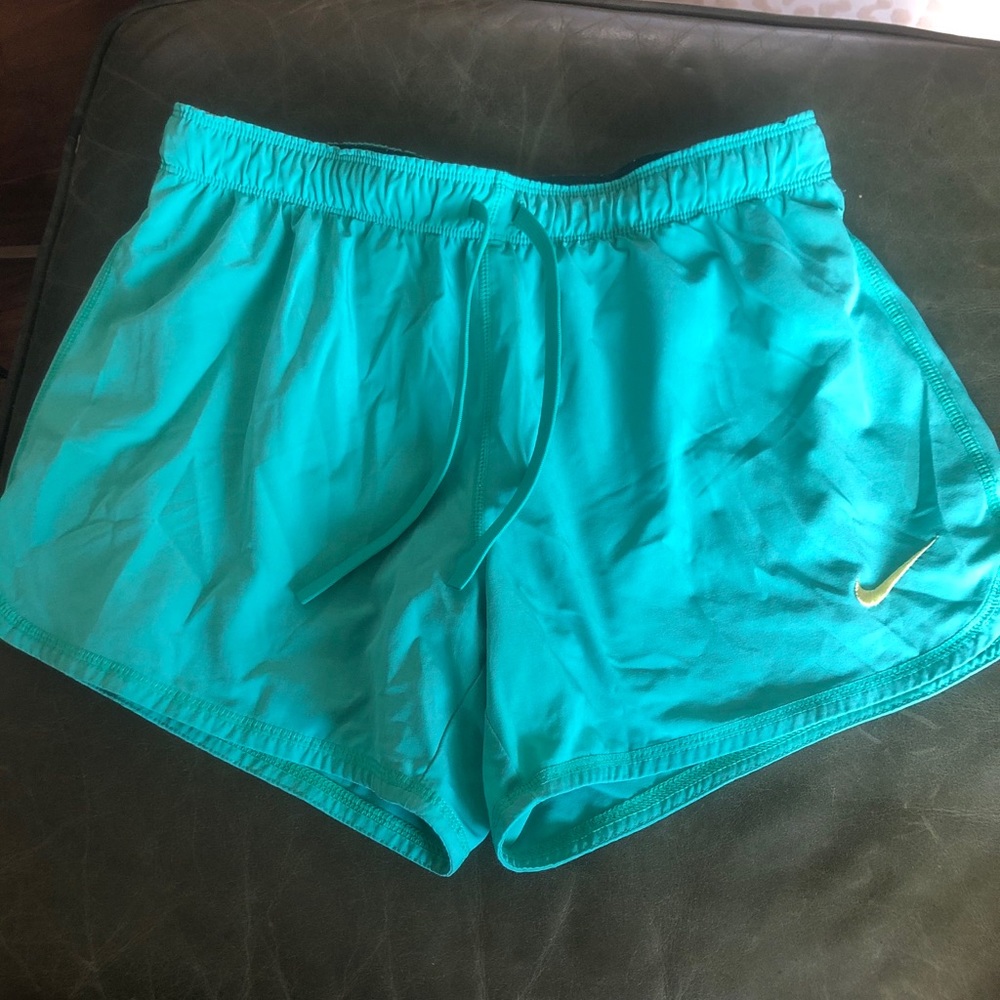 Teal Nike Shorts with Spandex Lining